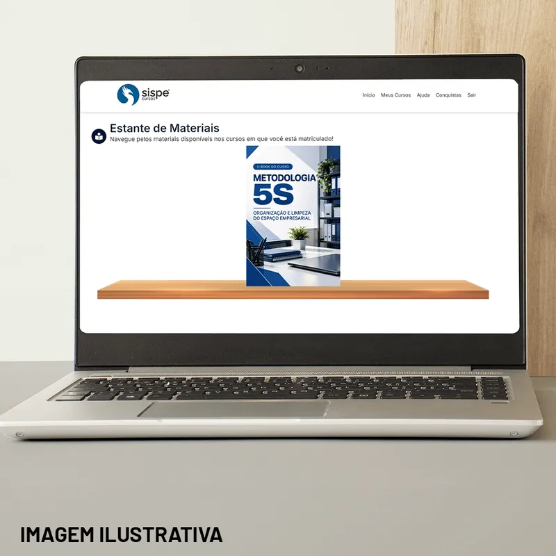 Material didático do curso Metodologia 5S - Organização e Limpeza do Espaço Empresarial 