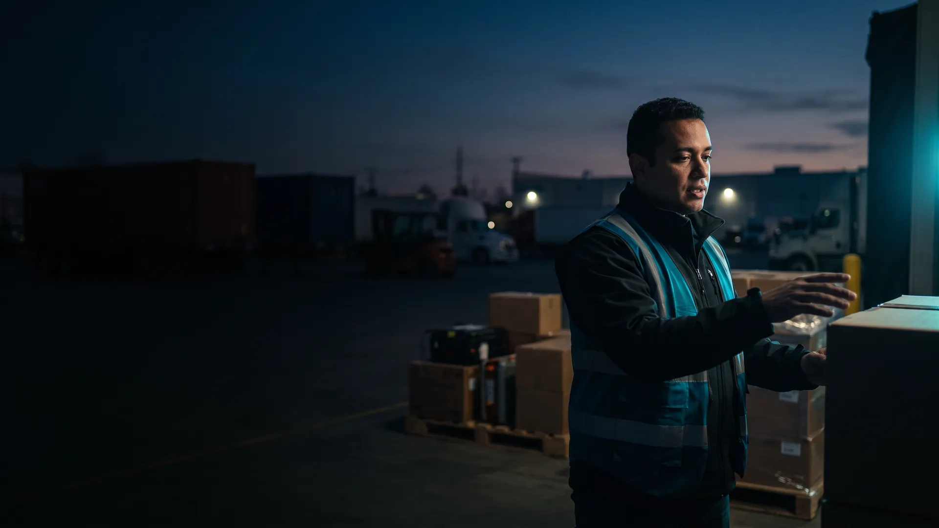 Profissional em auxiliar em gestão de logística e distribuição no dia a dia do ofício — rotina de estoque, distribuição e logística