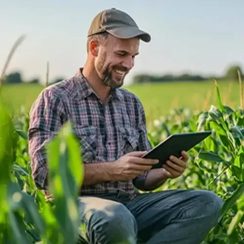 Profissional em agricultura 4.0 e gestão tecnológica rural no dia a dia do ofício — tecnologia e gestão 4.0 na propriedade rural